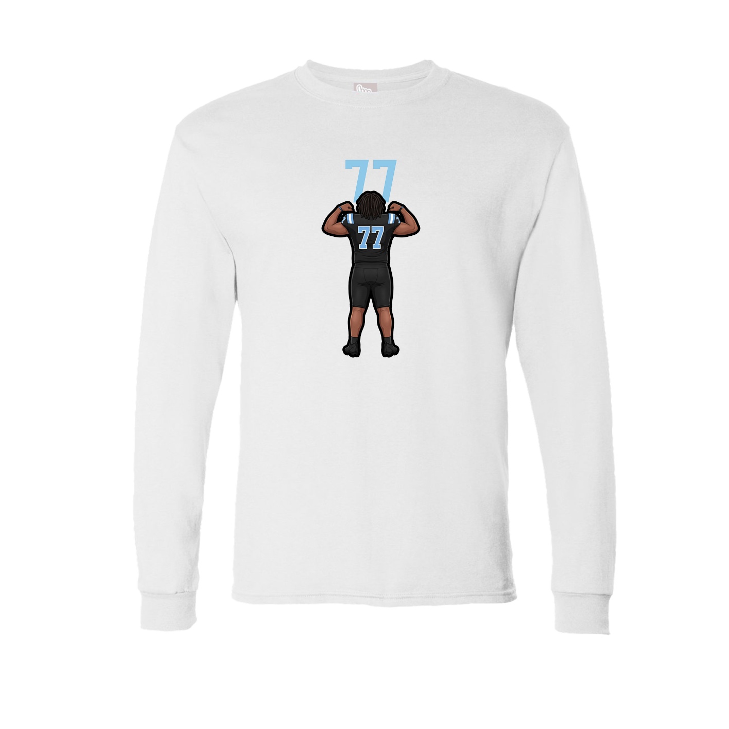 Long Sleeve Tee — Number Top in White