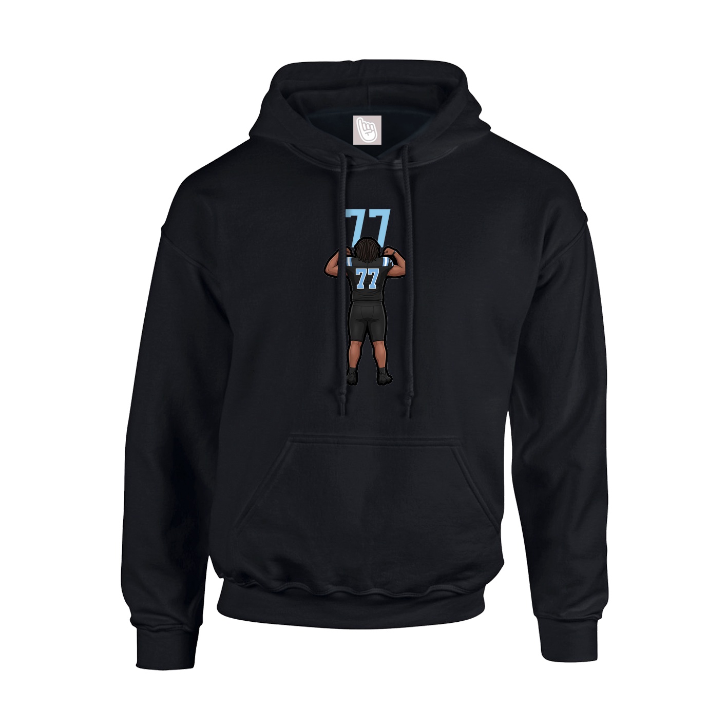 Hoodie — Number Top in Black