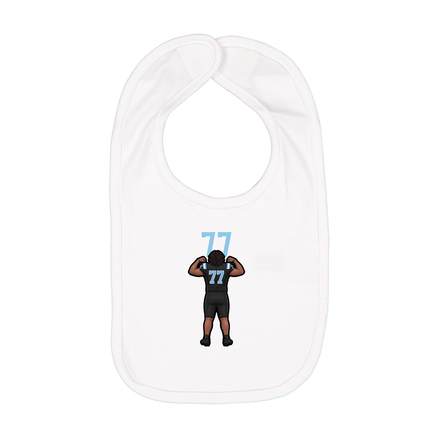 Infant Bib — Number Top in White