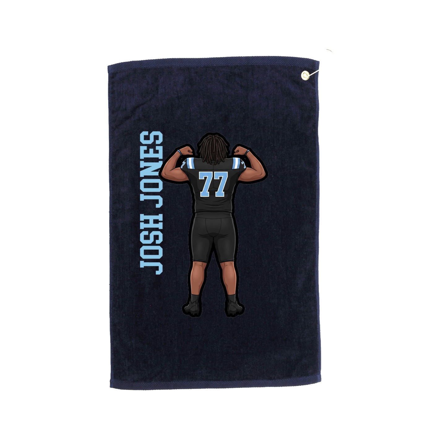 Golf Towel — Name Vertical in Navy