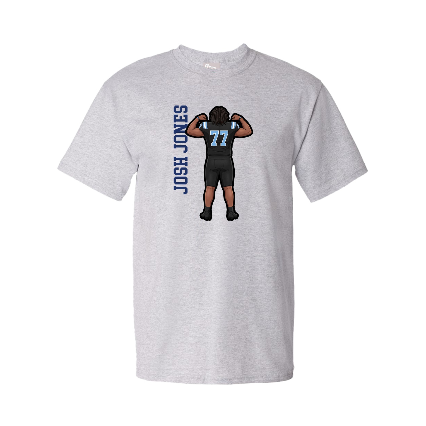 Tee — Name Vertical in Grey