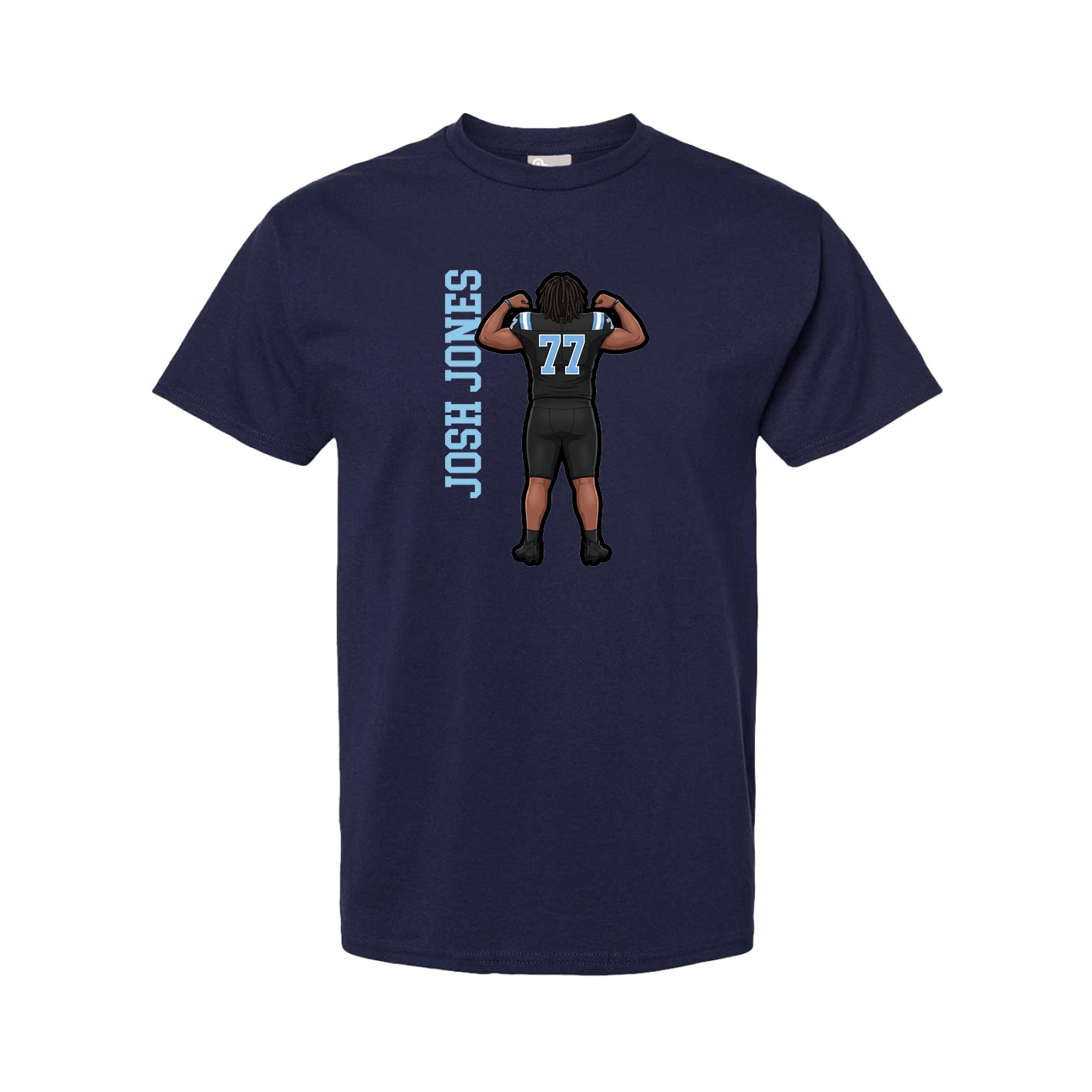 Tee — Name Vertical in Navy