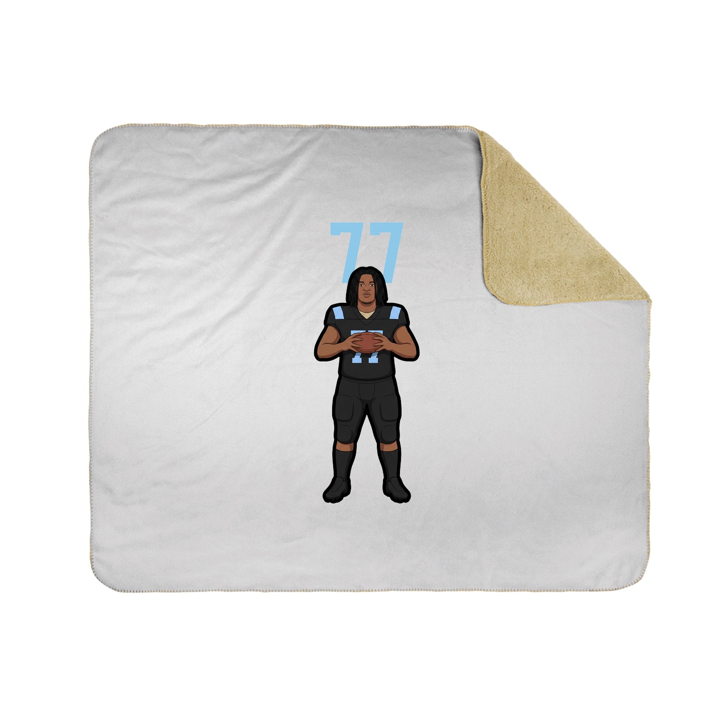Throw Blanket — Number Top in White