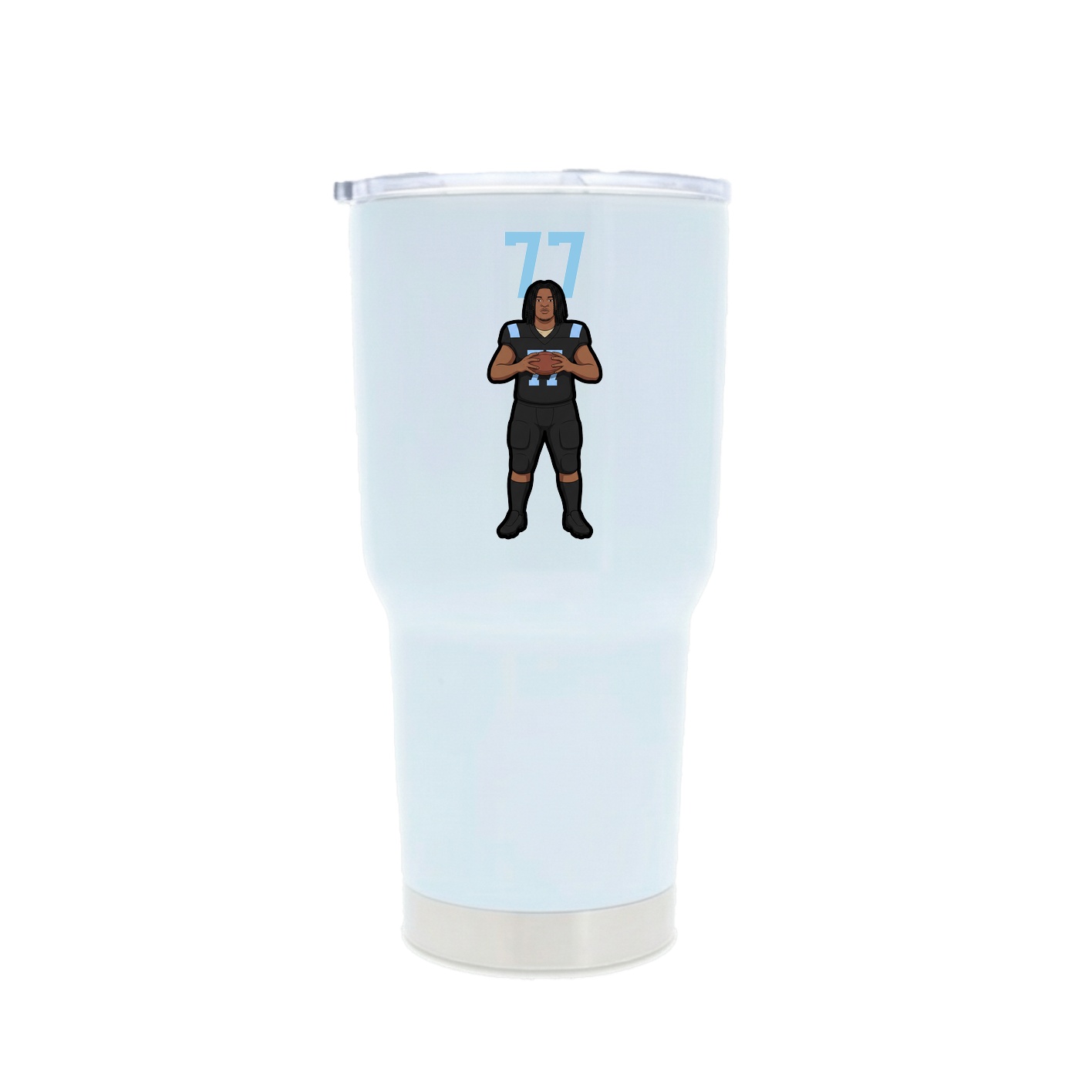 30oz Stainless Steel Tumbler — Number Top in White