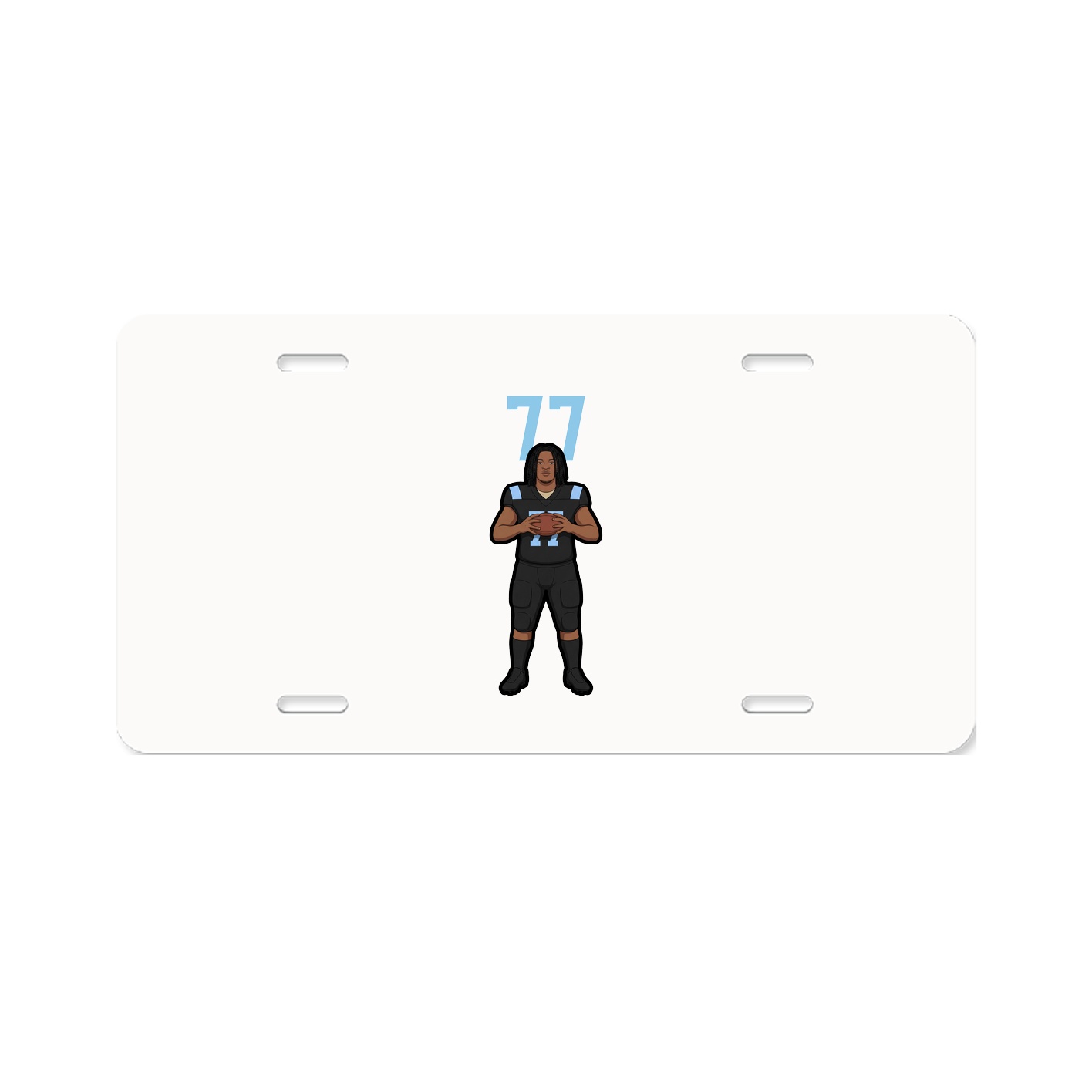 License Plate — Number Top in Classic