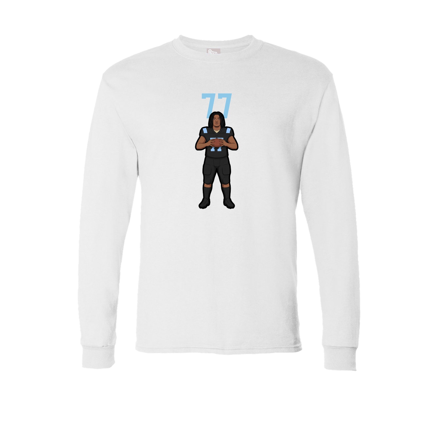 Long Sleeve Tee — Number Top in White