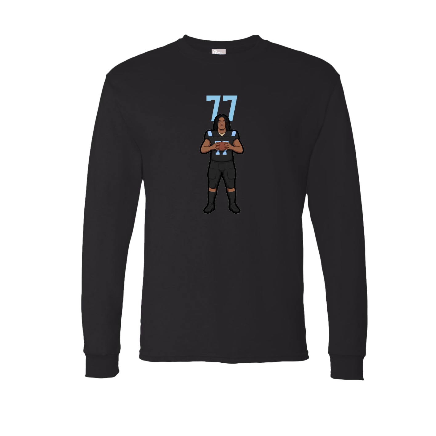 Long Sleeve Tee — Number Top in Black
