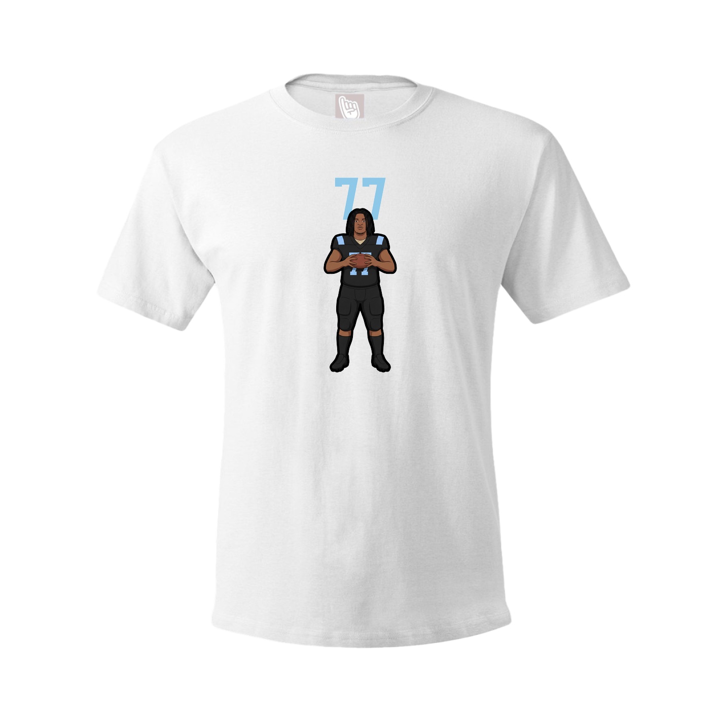 Youth Tee — Number Top in White