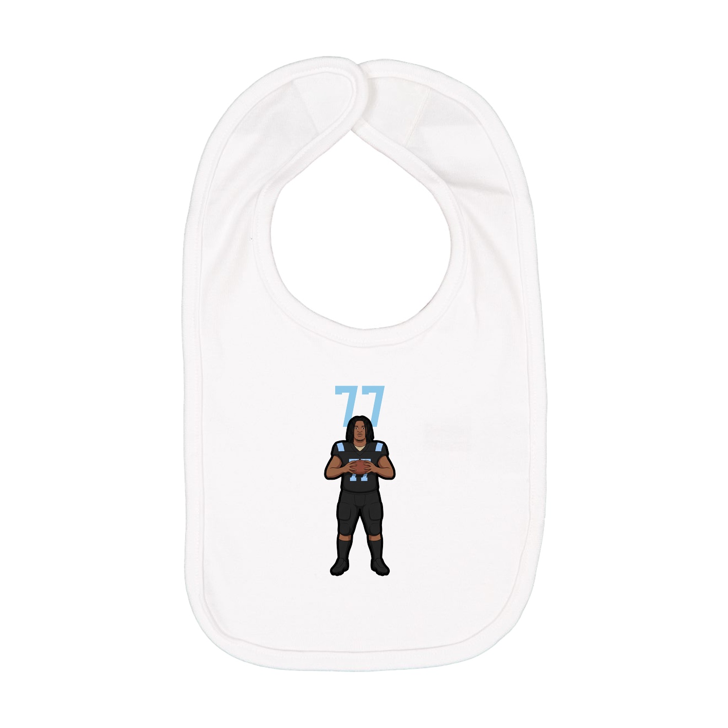 Infant Bib — Number Top in White