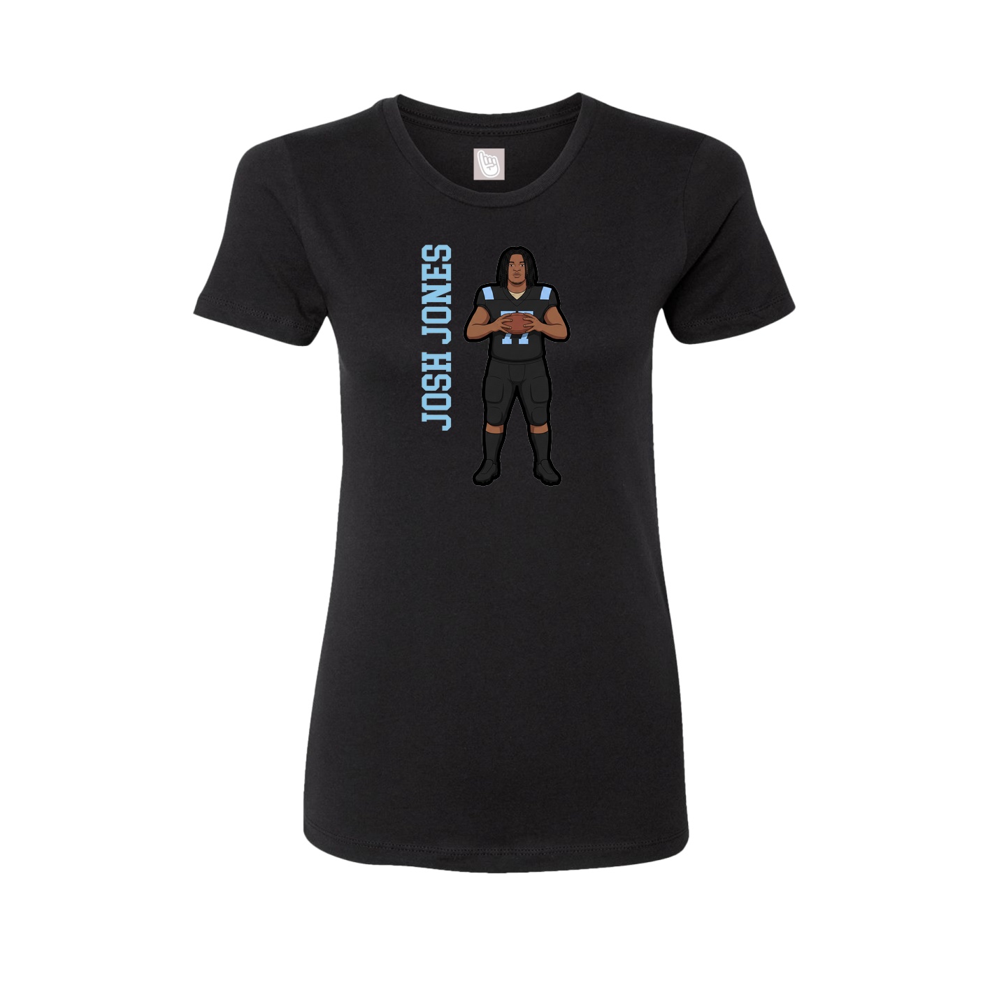 Womens Tee — Name Vertical in Black