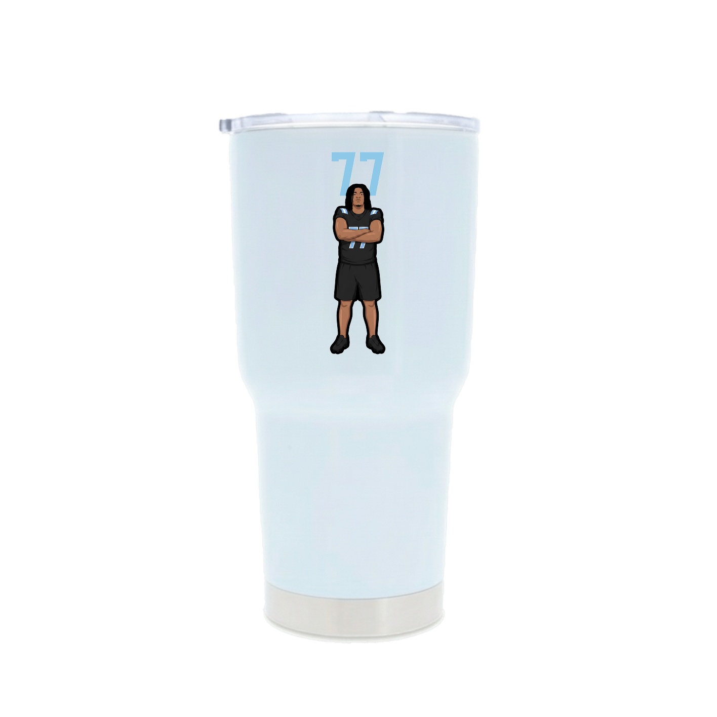 30oz Stainless Steel Tumbler — Number Top in White