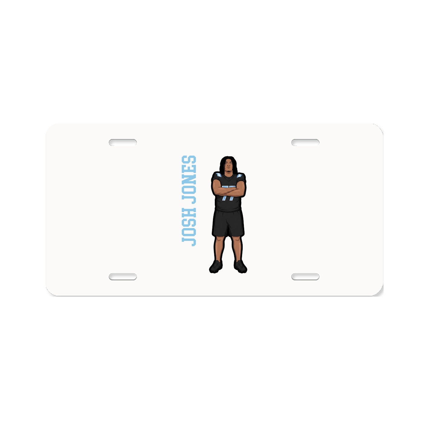 License Plate — Name Vertical in Classic