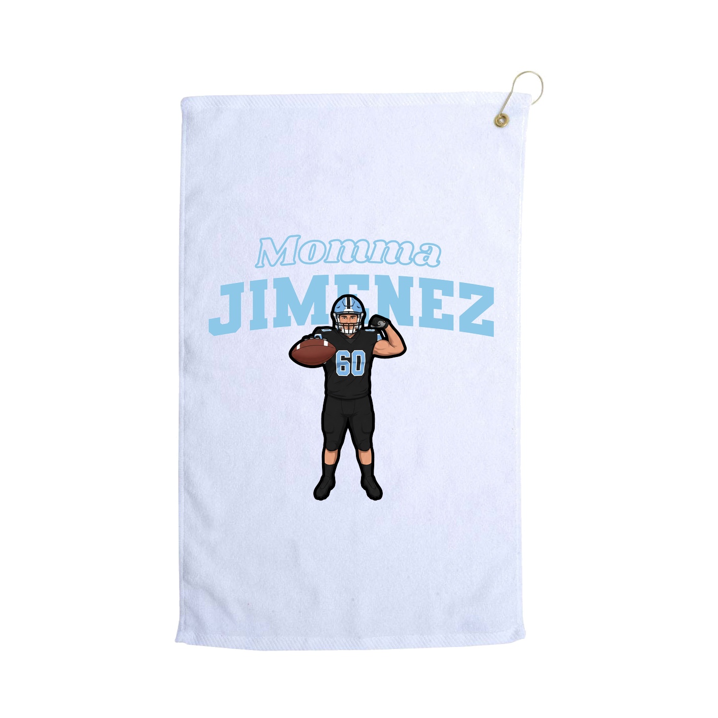 Golf Towel — Mothers Day Block in White