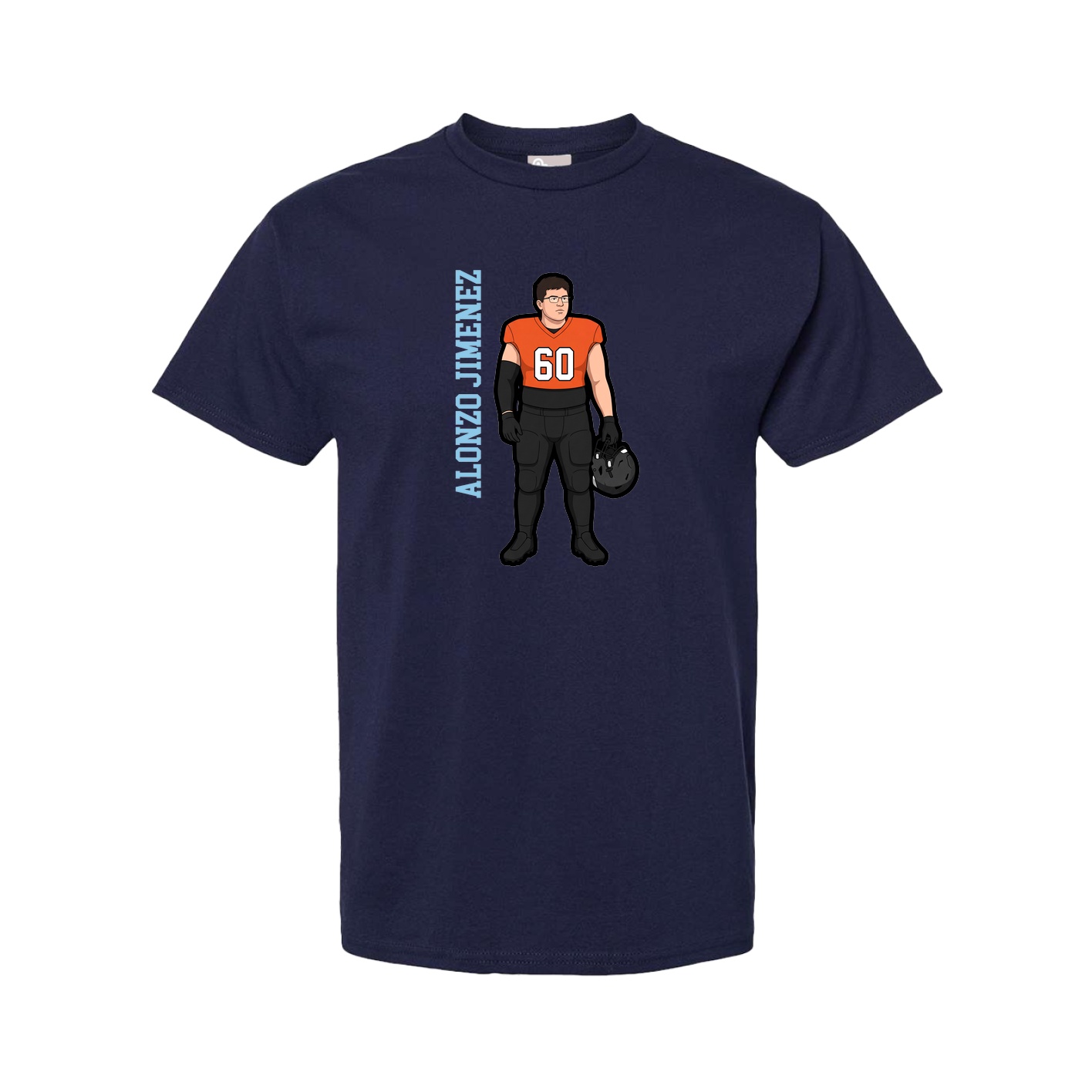 Youth Tee — Name Vertical in Navy