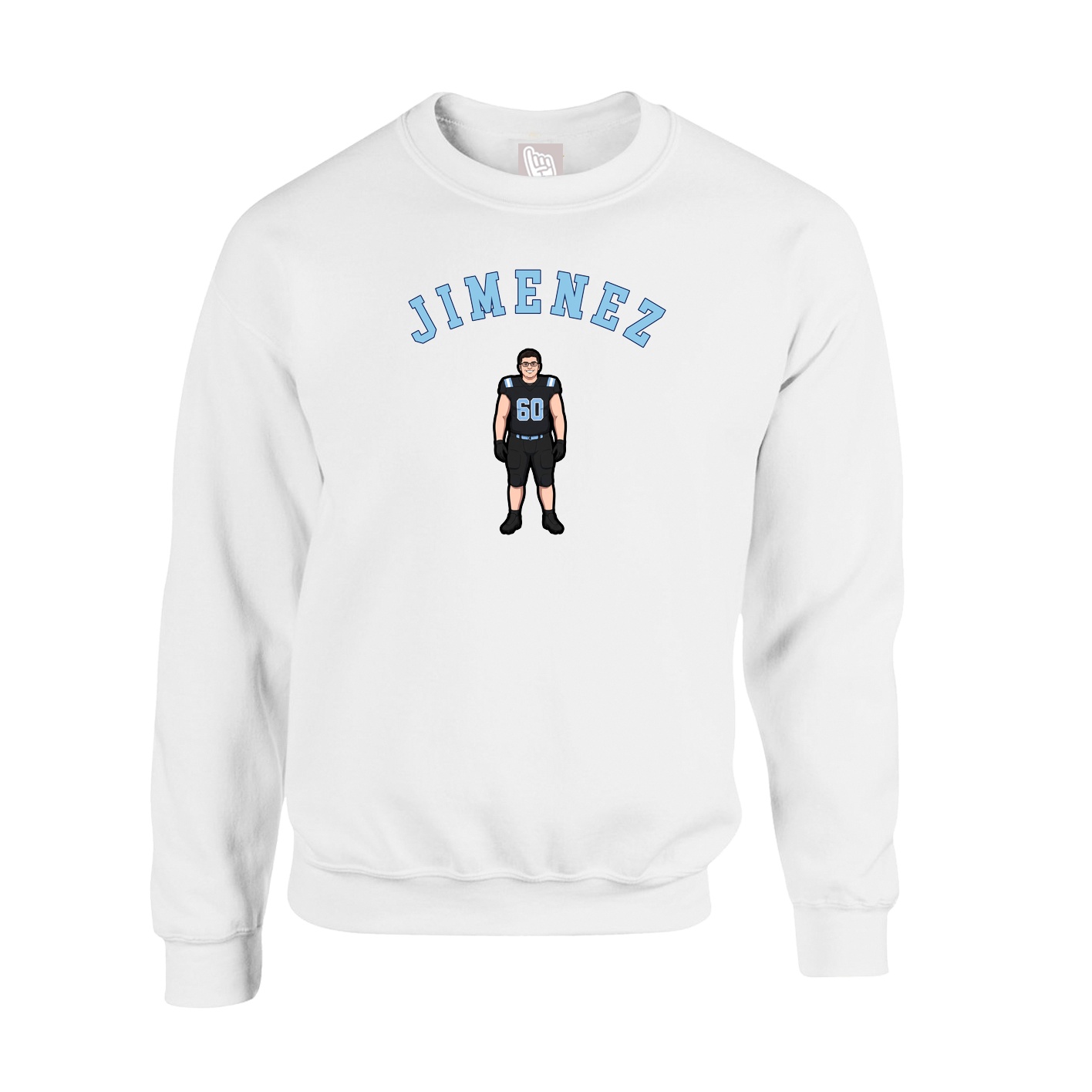 Fleece Crew — Shirsey Arch in White
