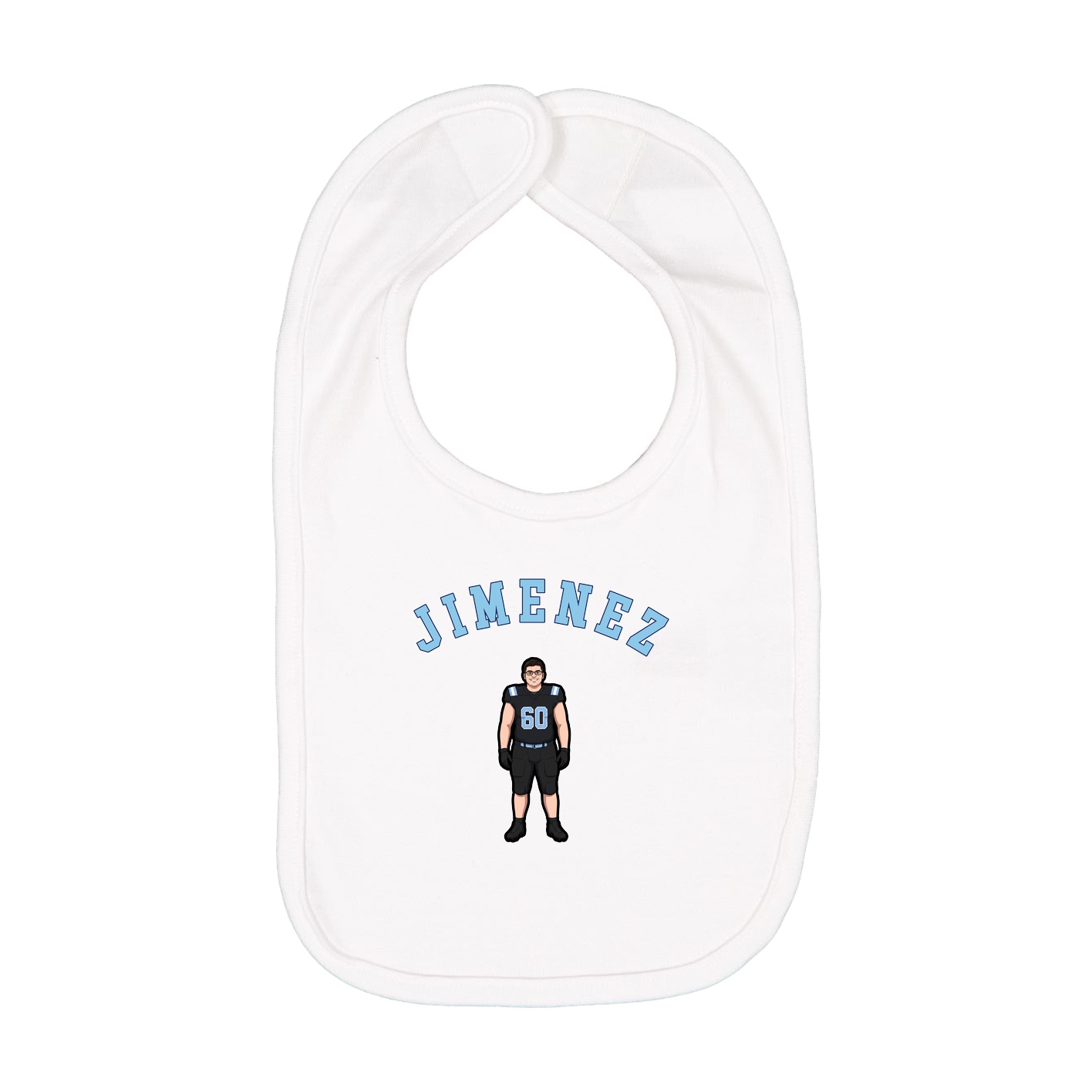 Infant Bib — Shirsey Arch in White