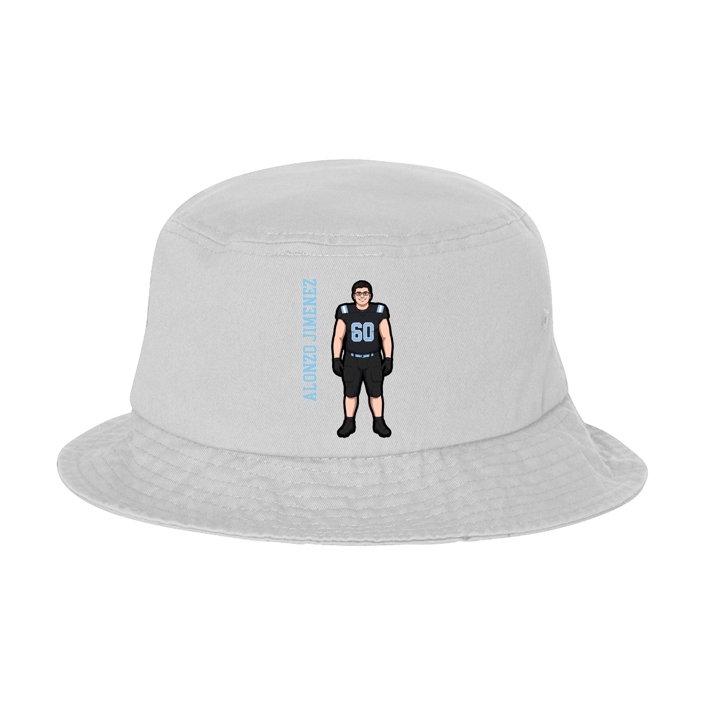 Bucket Cap — Name Vertical in White