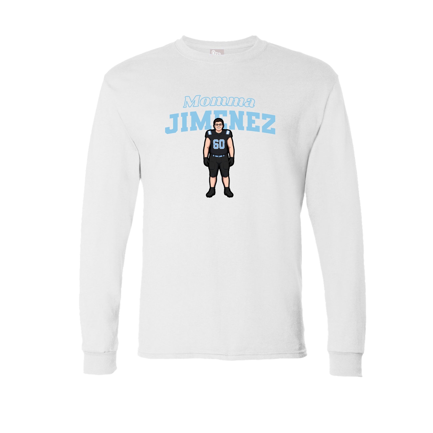 Long Sleeve Tee — Mothers Day Block in White