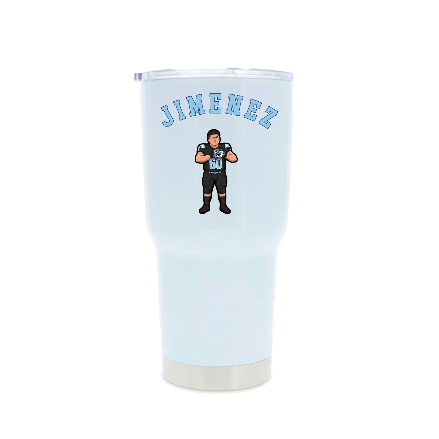30oz Stainless Steel Tumbler — Shirsey Arch in White