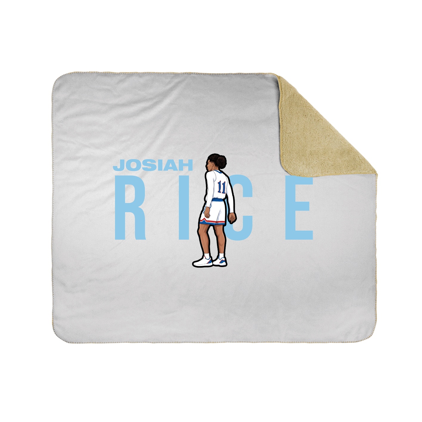 Throw Blanket — Player Name in White