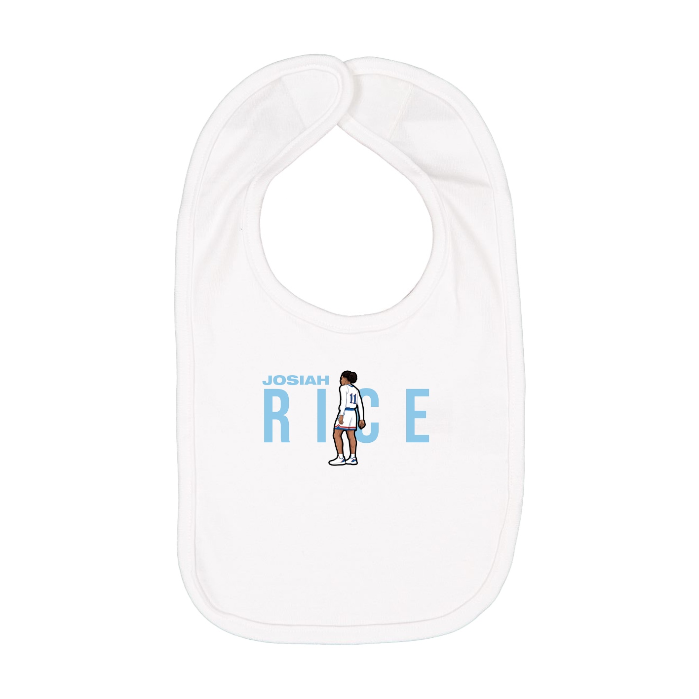 Infant Bib — Player Name in White