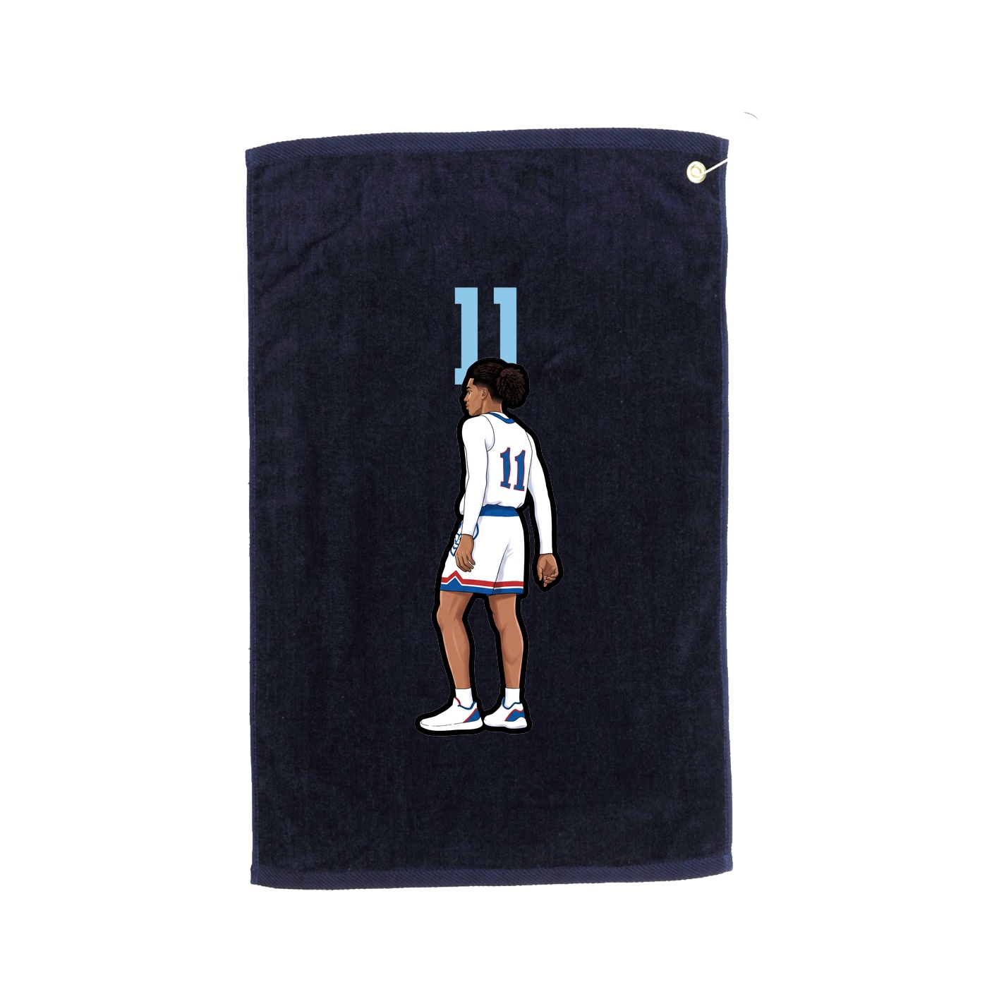Golf Towel — Number Top in Navy