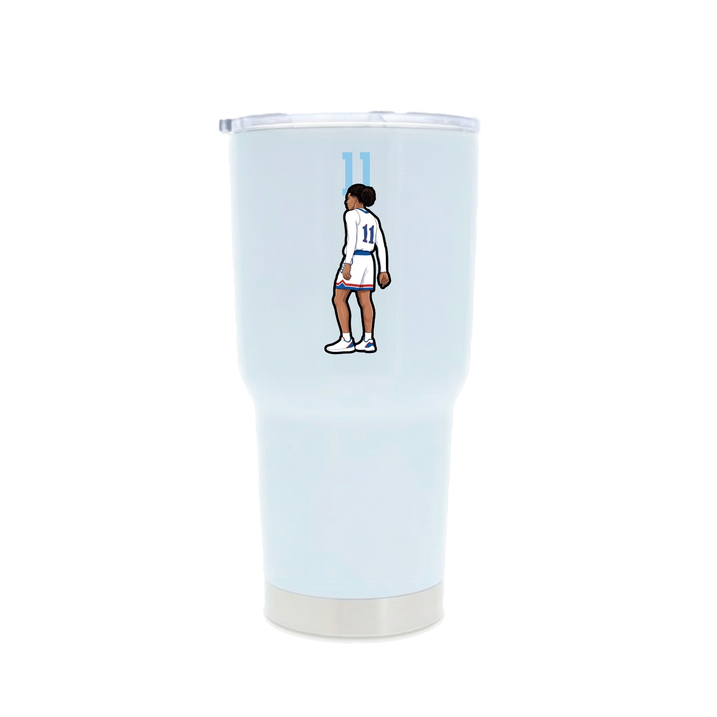 30oz Stainless Steel Tumbler — Number Top in White