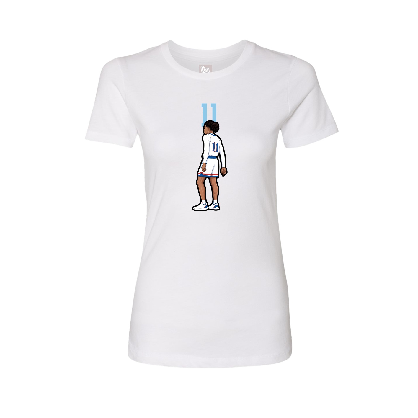 Fitted Women's Tee — Number Top in White