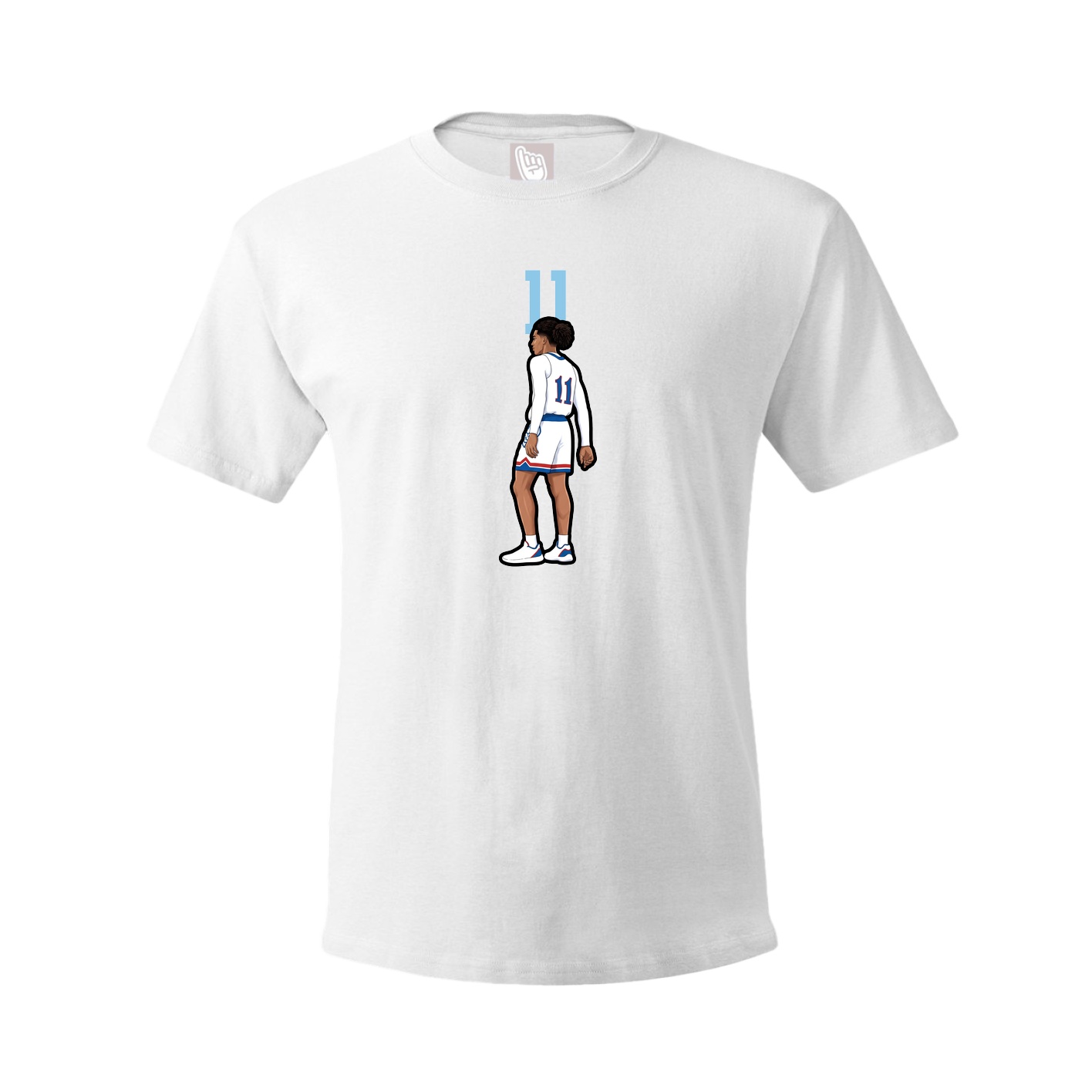 Youth Tee — Number Top in White