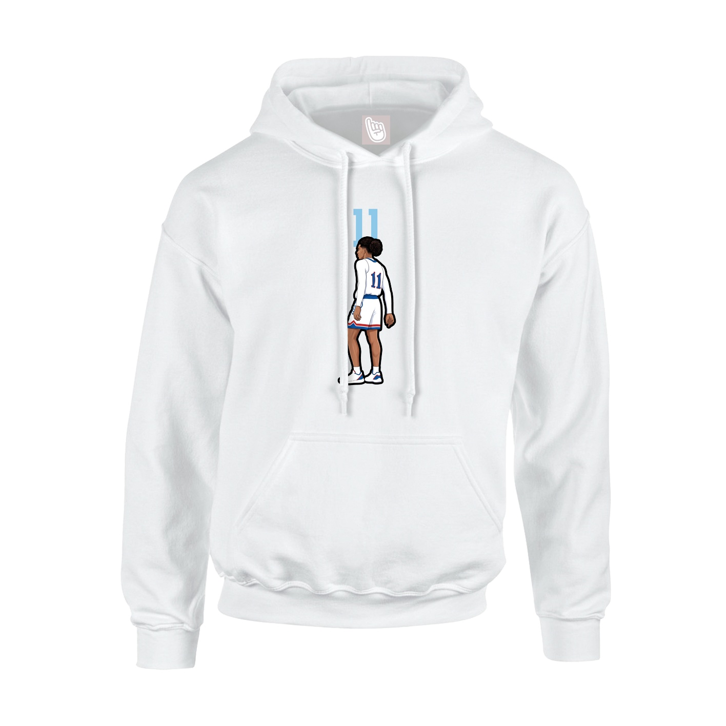 Hoodie — Number Top in White