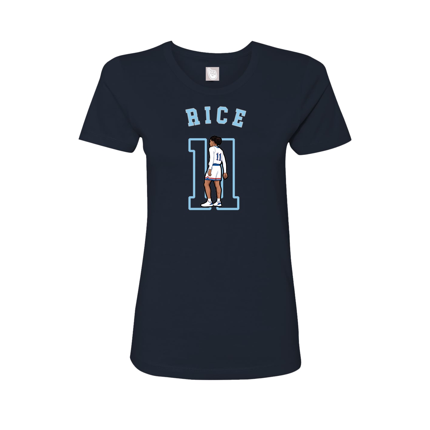 Fitted Women's Tee — Shirsey Arch in Navy