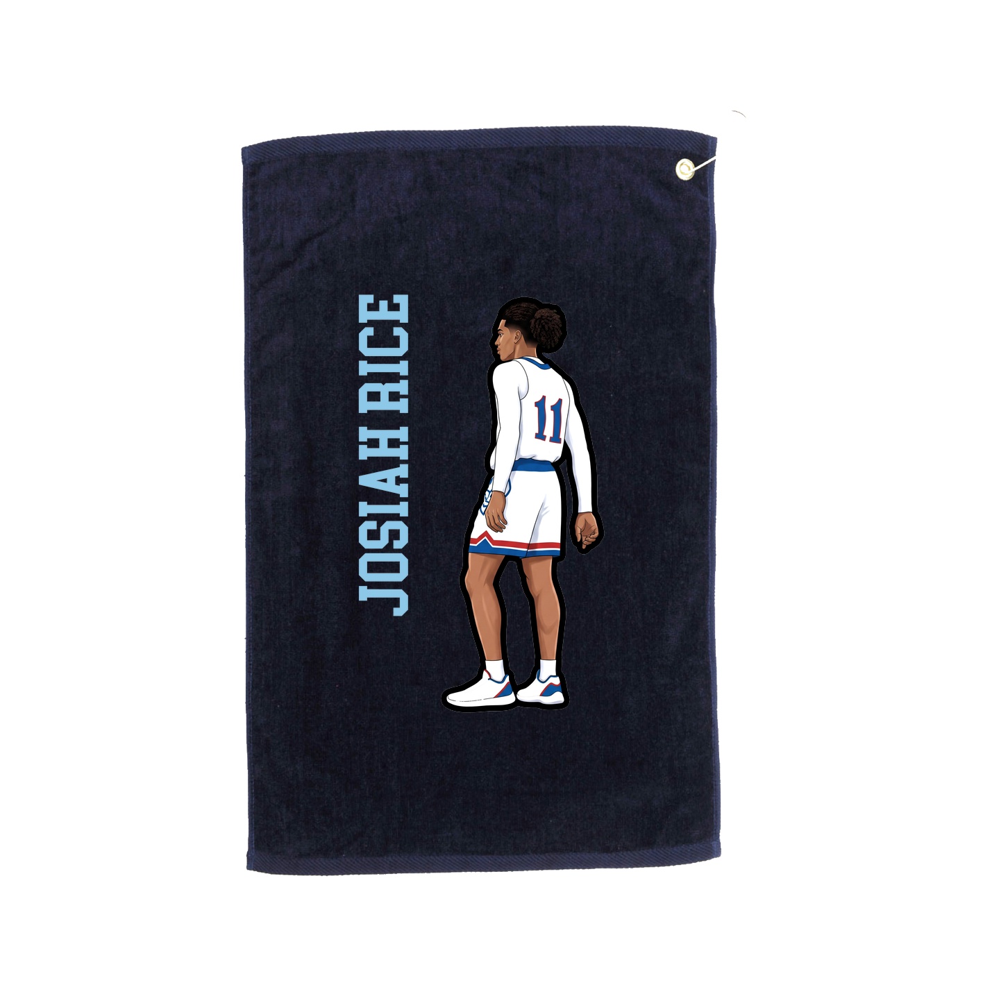 Golf Towel — Name Vertical in Navy