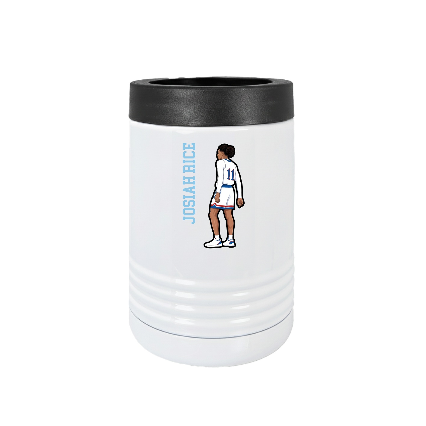 Beverage Holder — Name Vertical in White