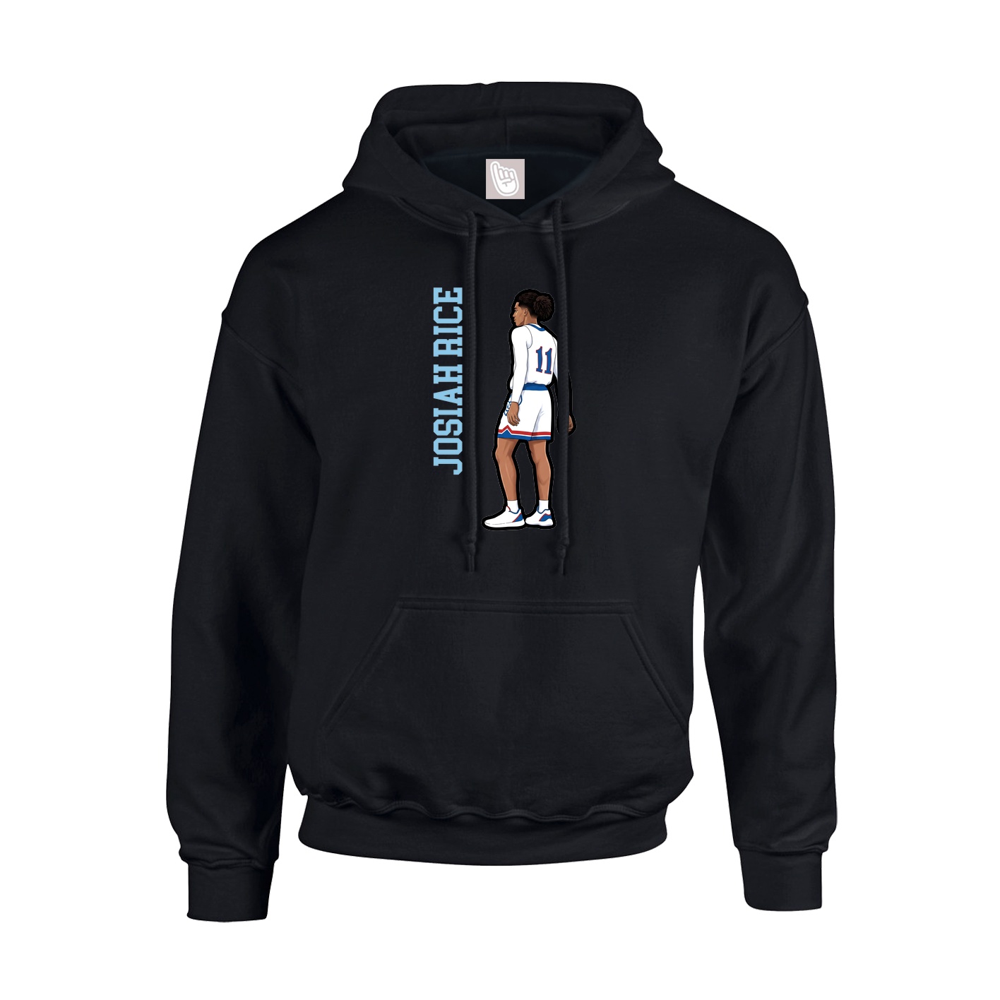 Youth Hoodie — Name Vertical in Black