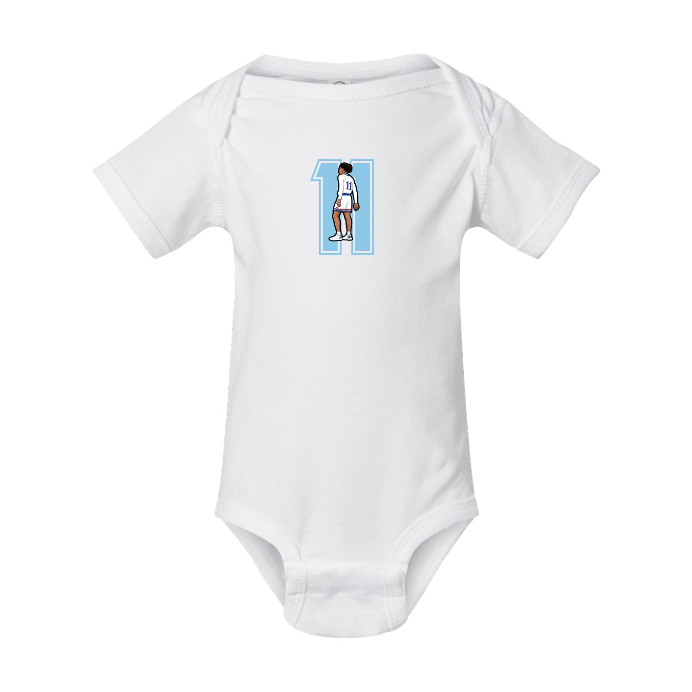 Baby Onesie — Number in White