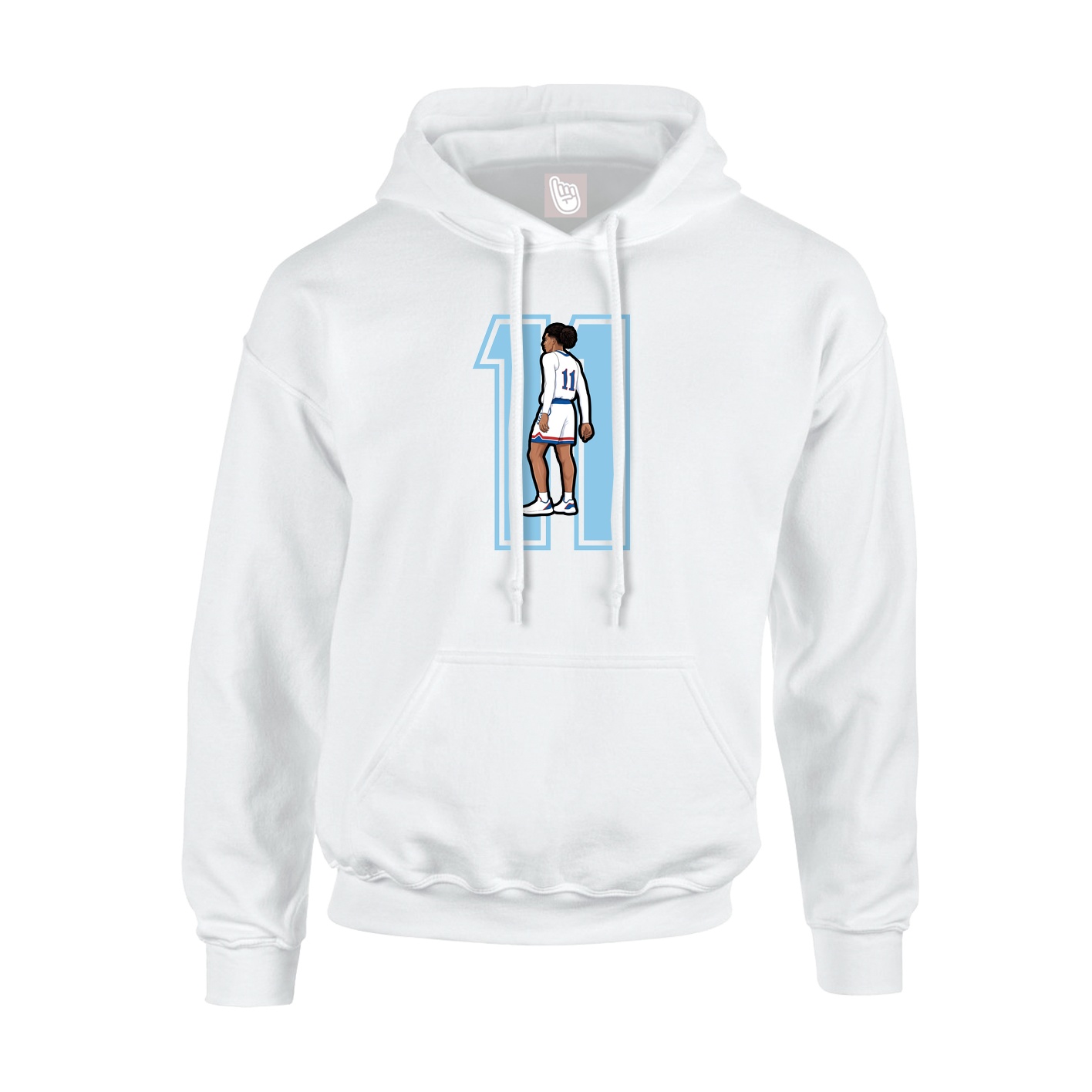 Youth Hoodie — Number in White