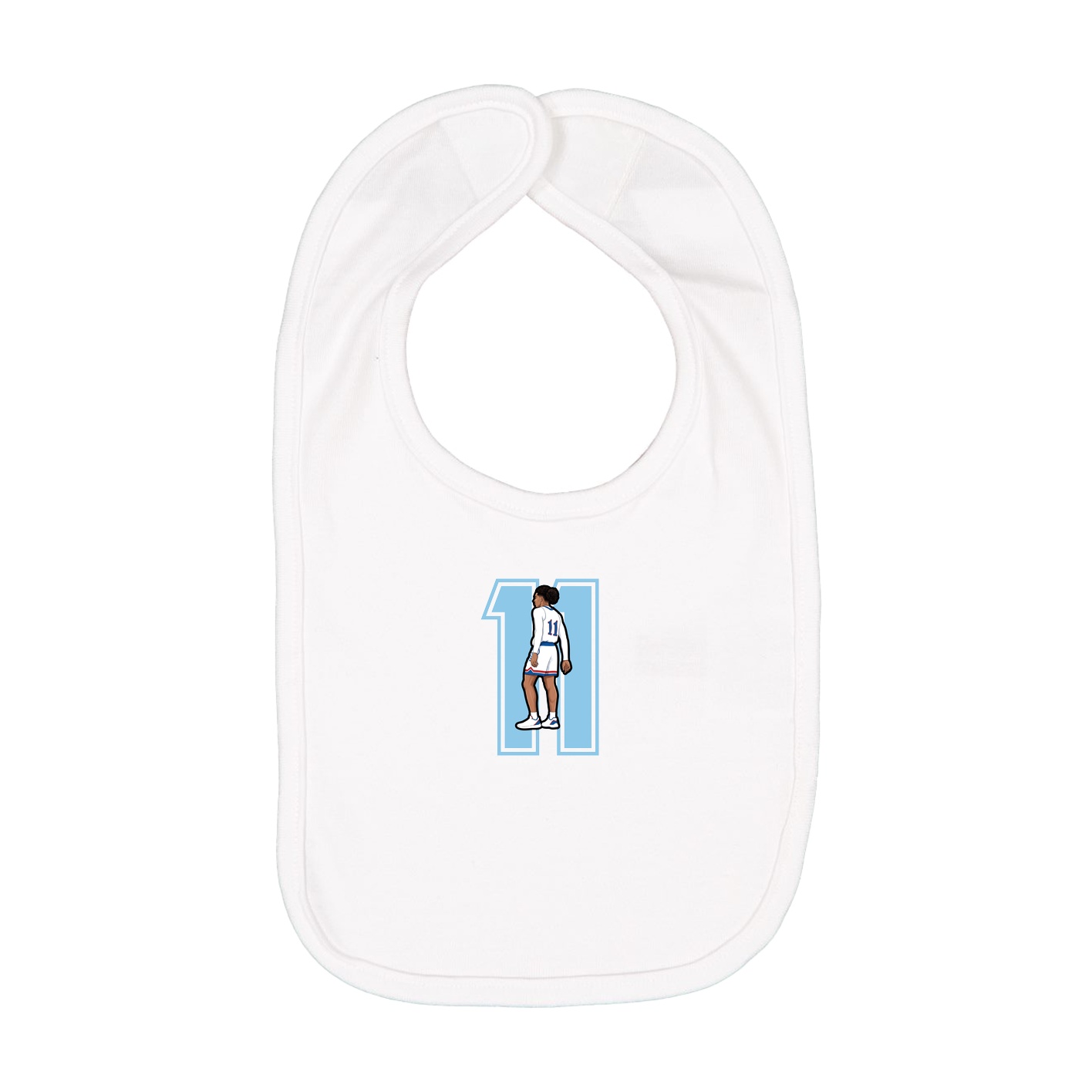 Infant Bib — Number in White
