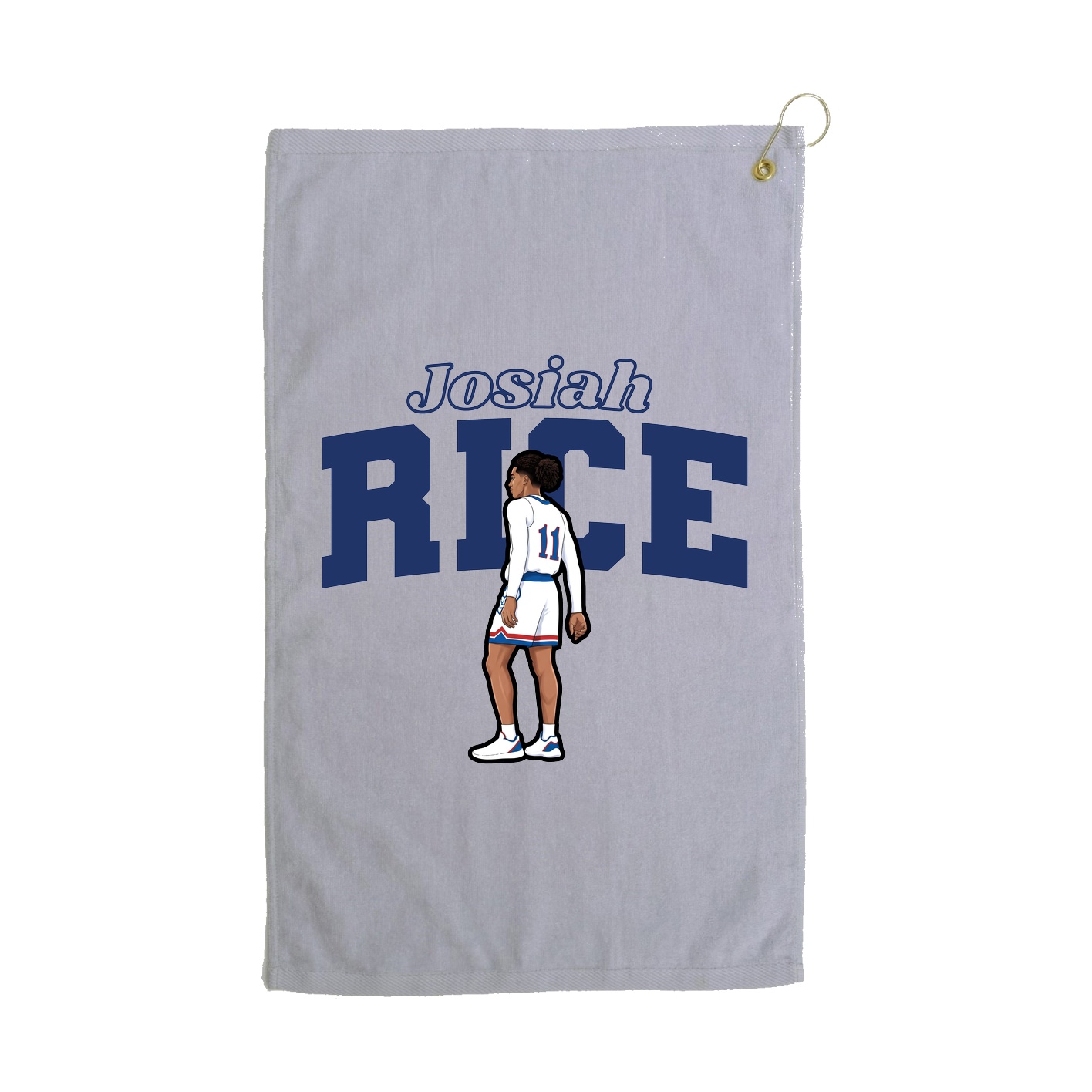 Golf Towel — Name Arch in Grey