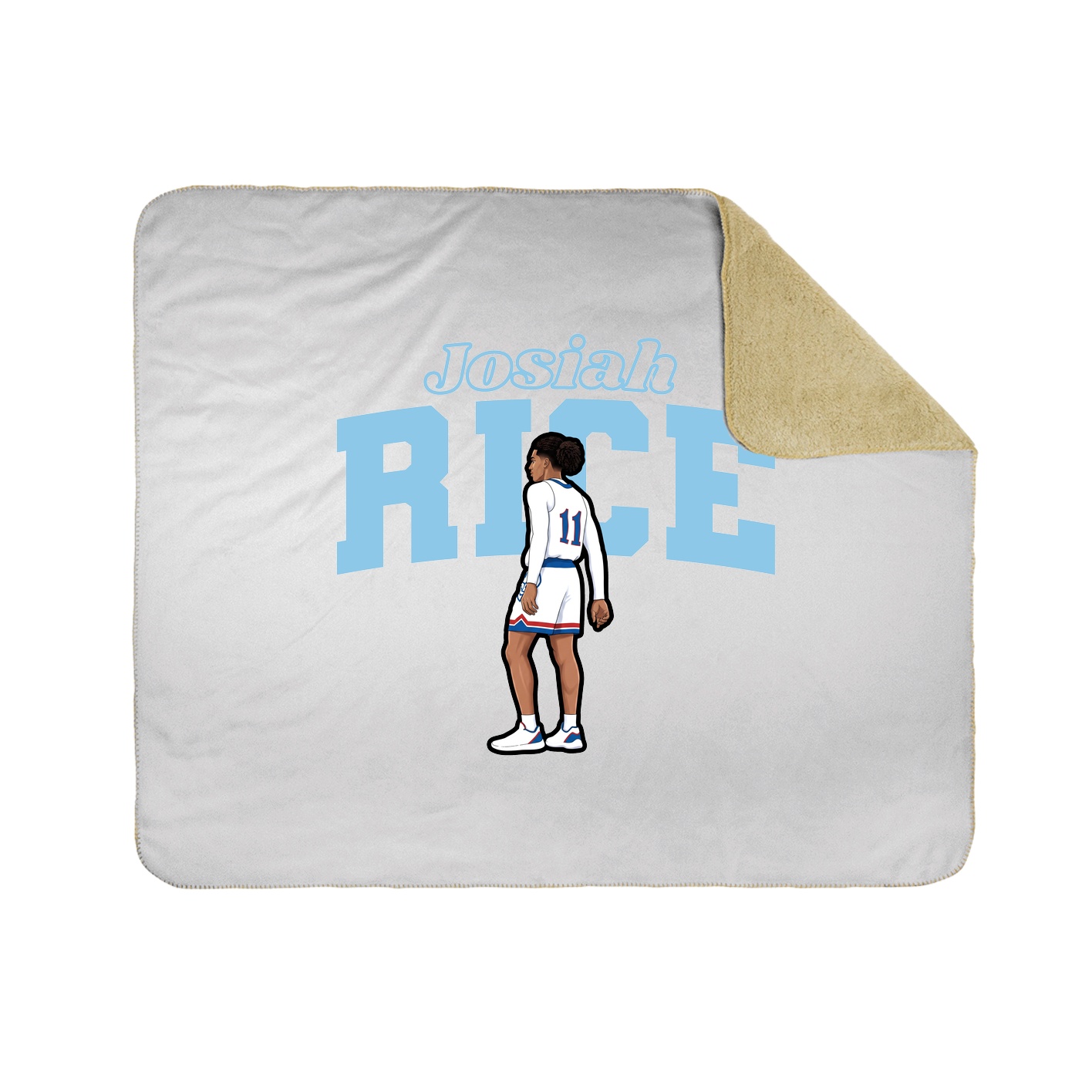 Throw Blanket — Name Arch in White