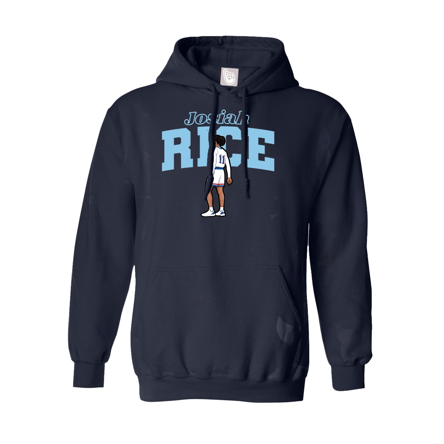 Youth Hoodie — Name Arch in Navy