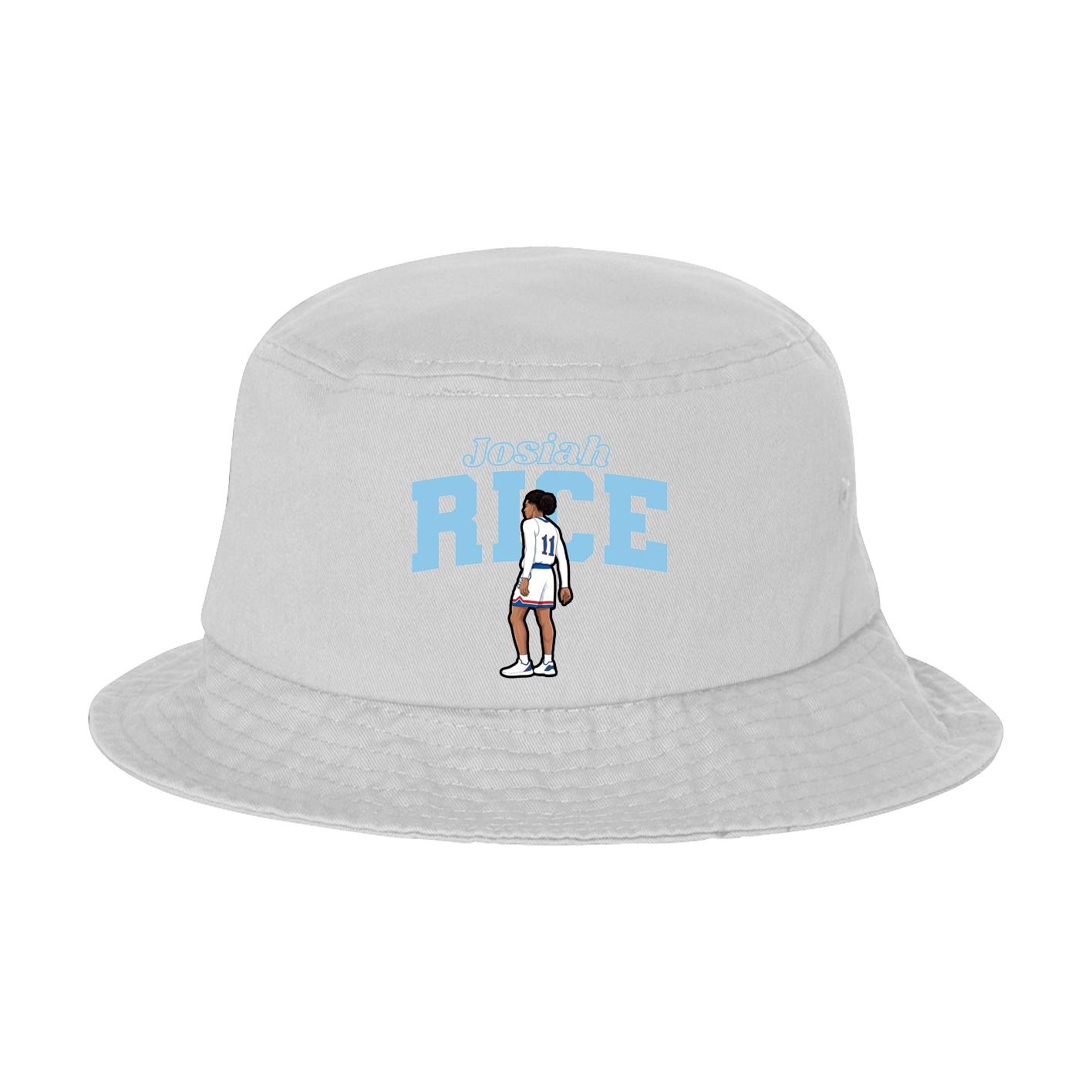 Bucket Cap — Name Arch in White