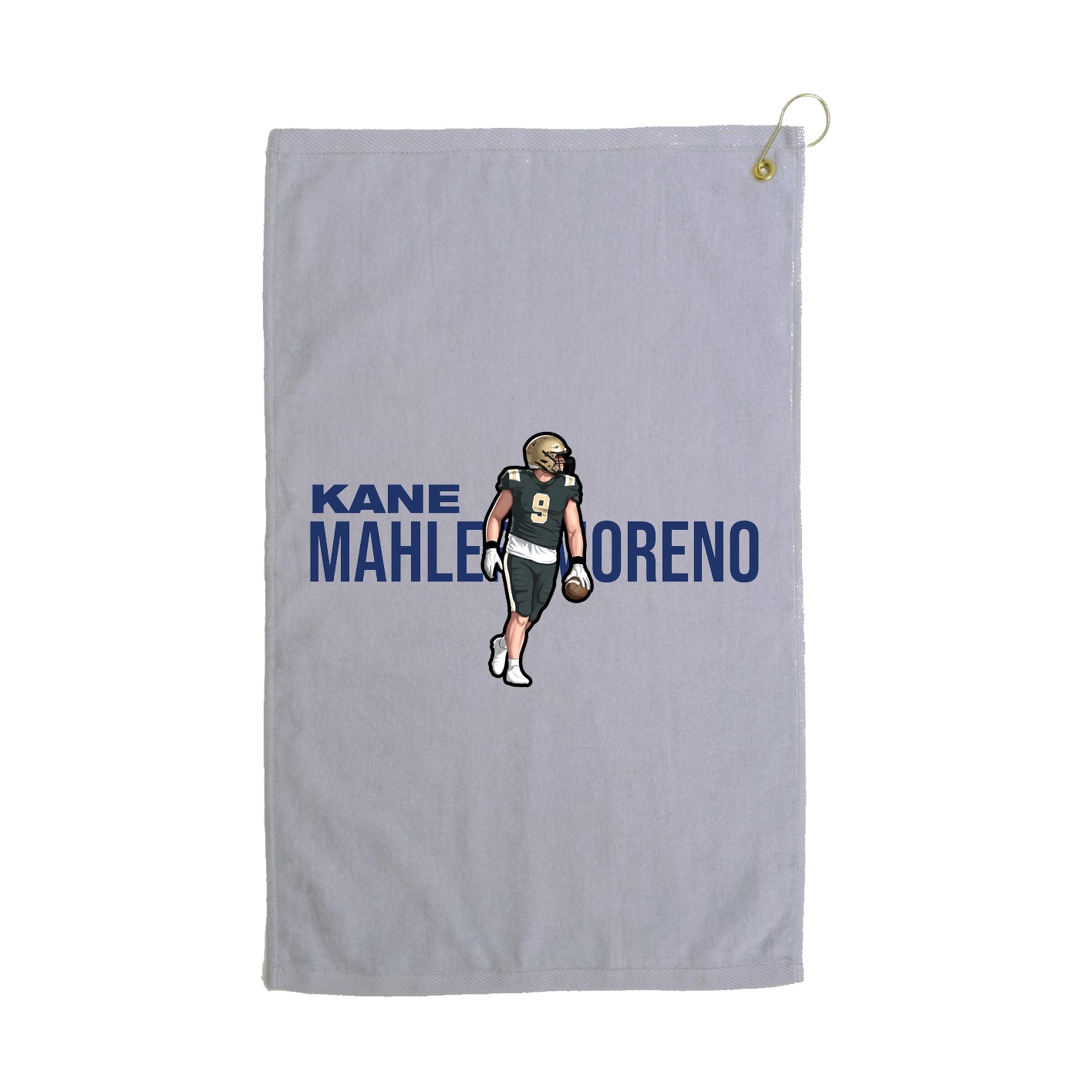 Golf Towel — Player Name in Grey