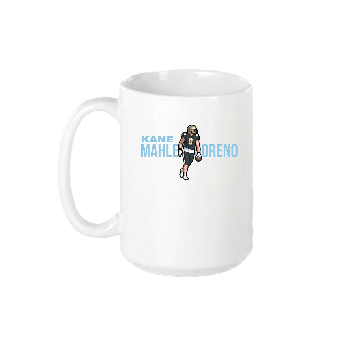 15oz Coffee Mug — Player Name in White