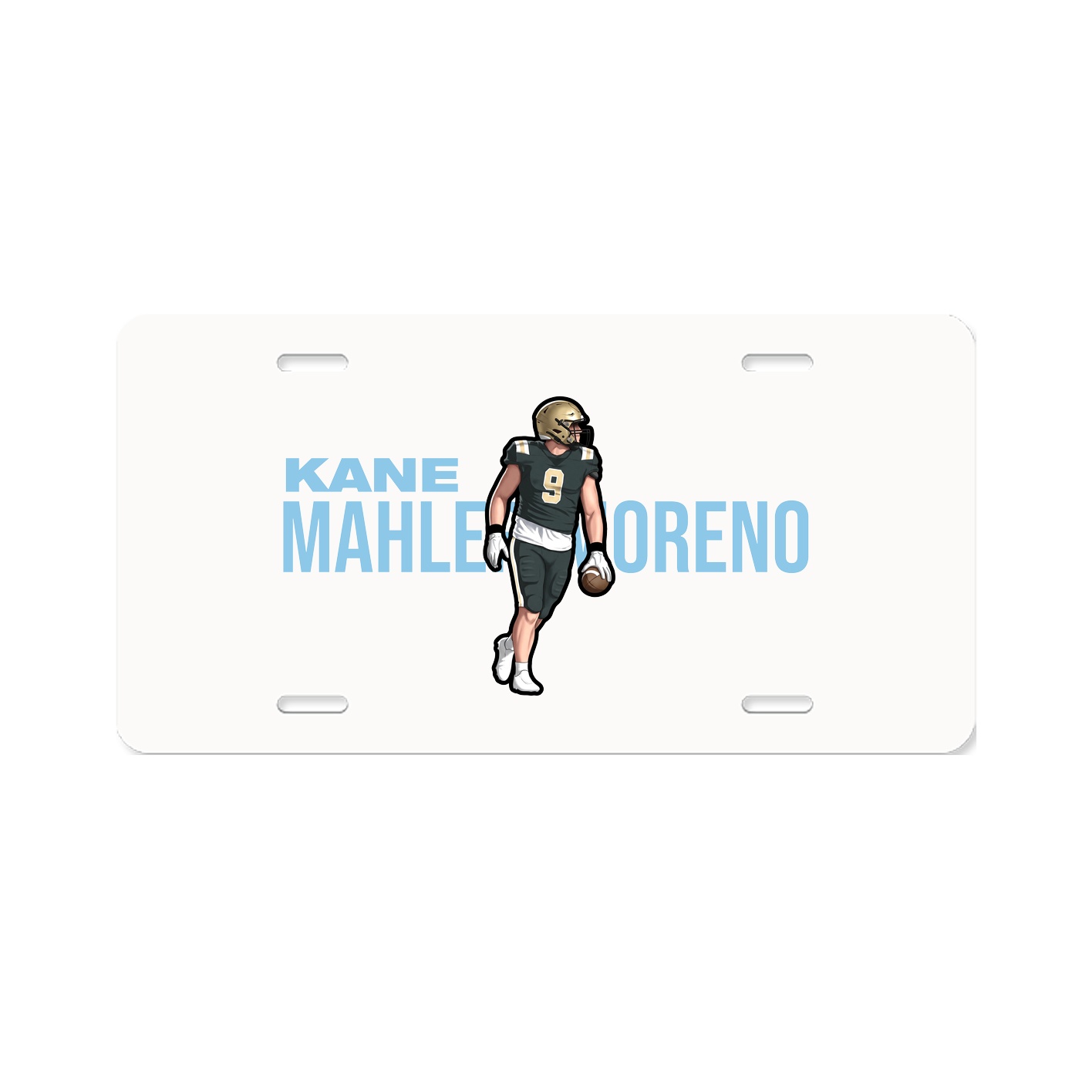 License Plate — Player Name in Classic