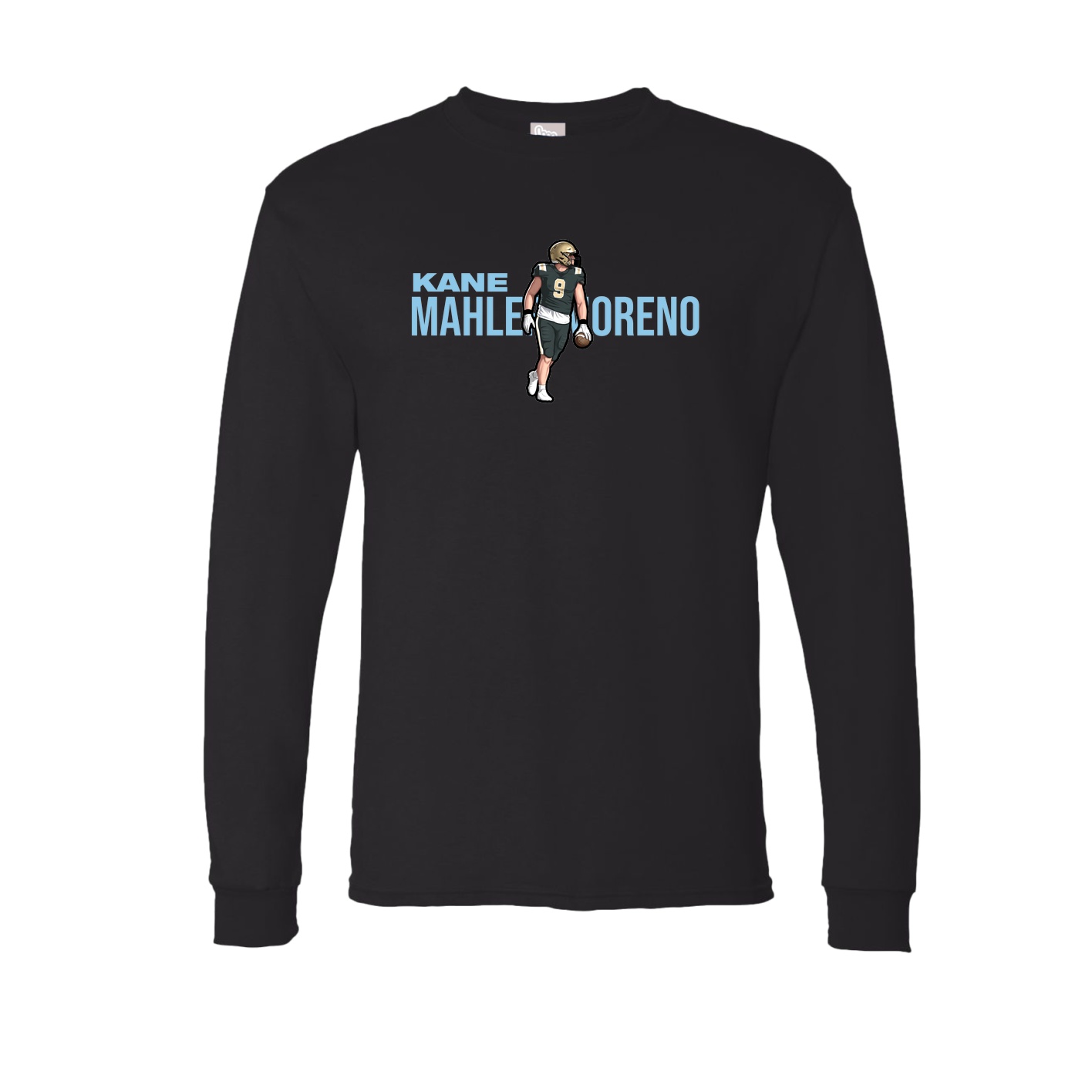 Long Sleeve Tee — Player Name in Black