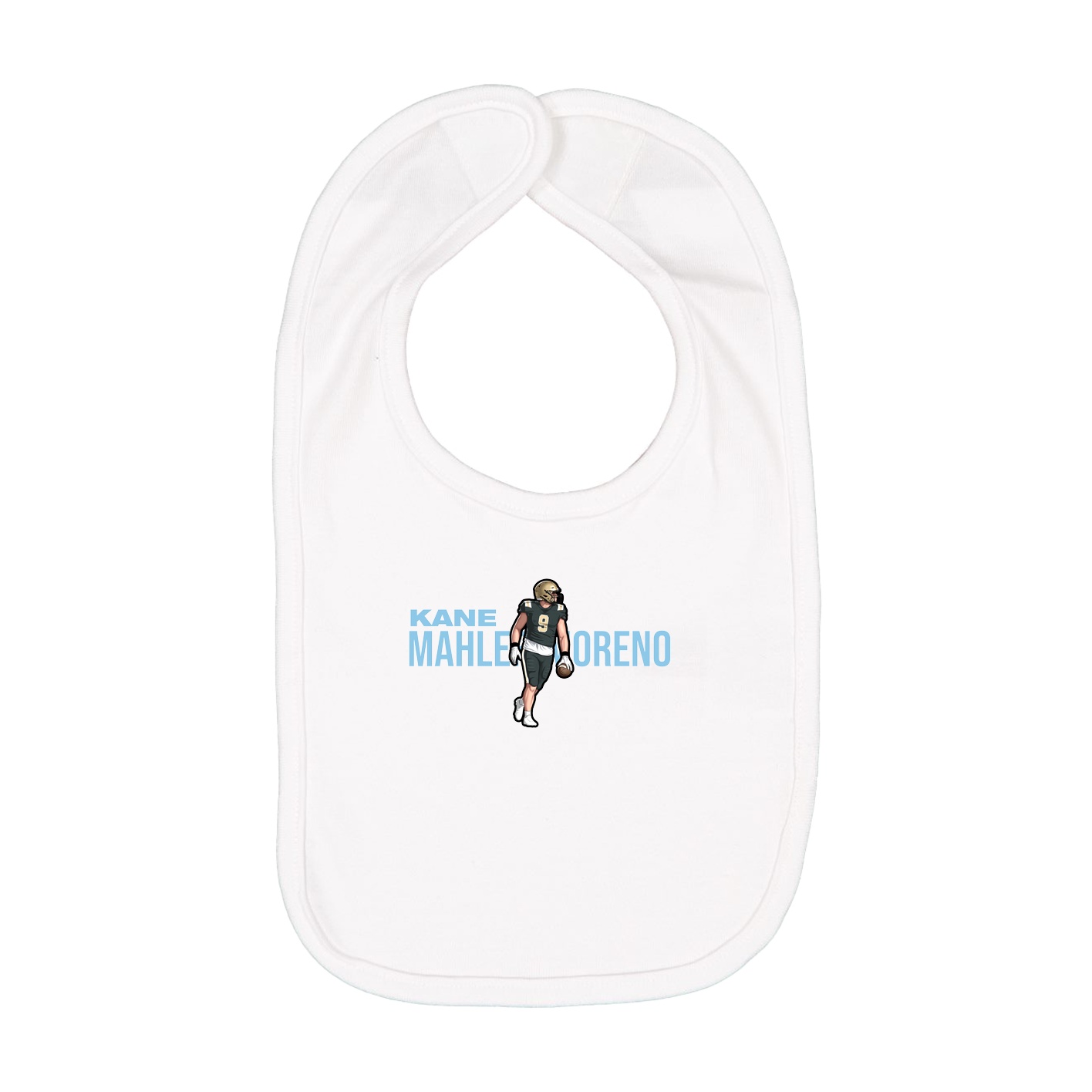 Infant Bib — Player Name in White