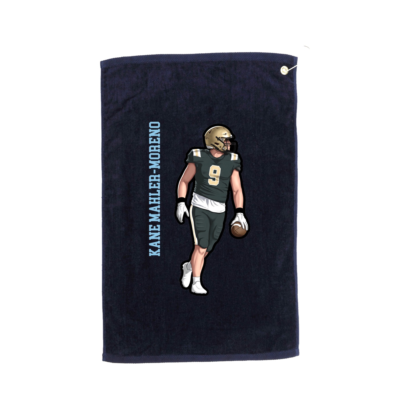 Golf Towel — Name Vertical in Navy