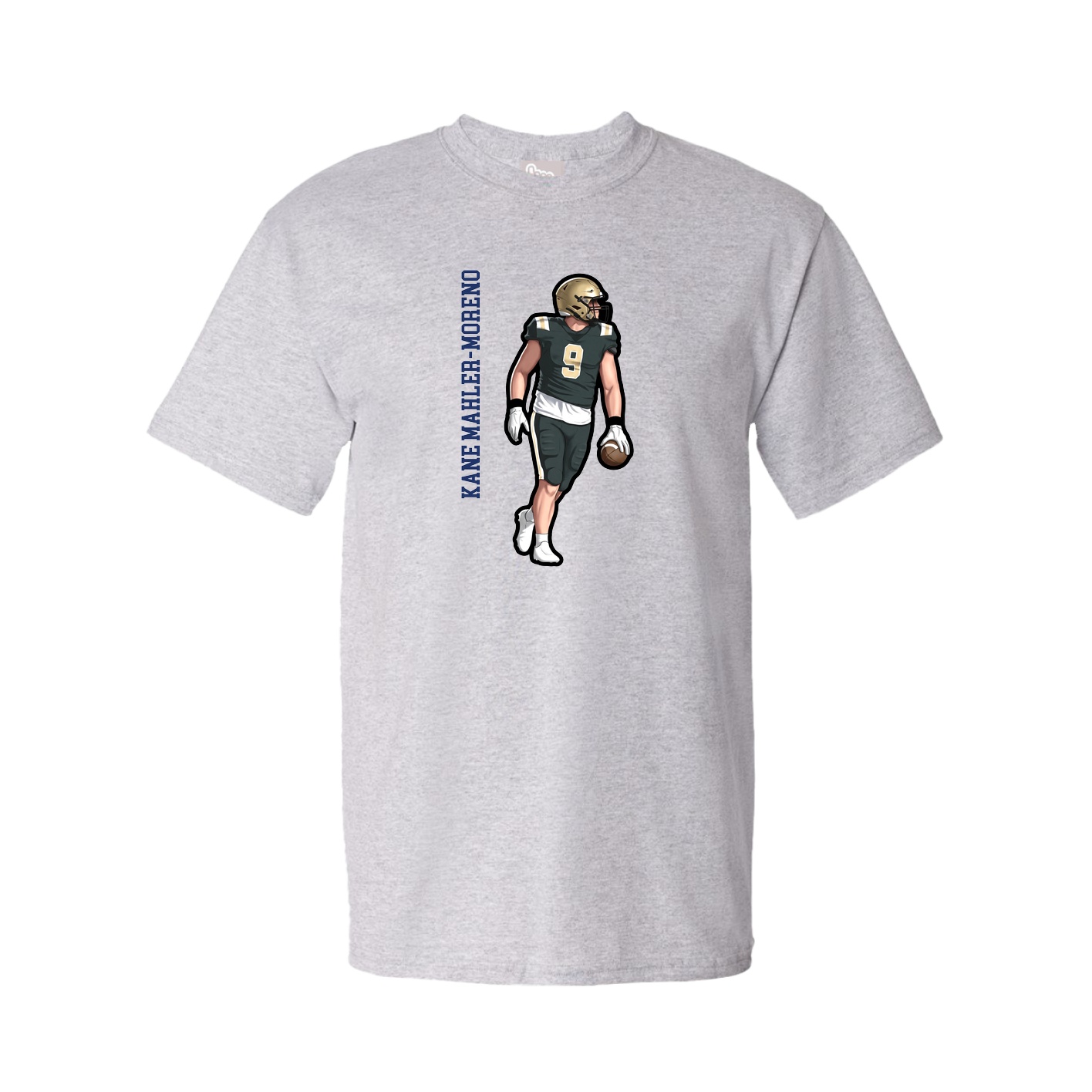 Tee — Name Vertical in Grey