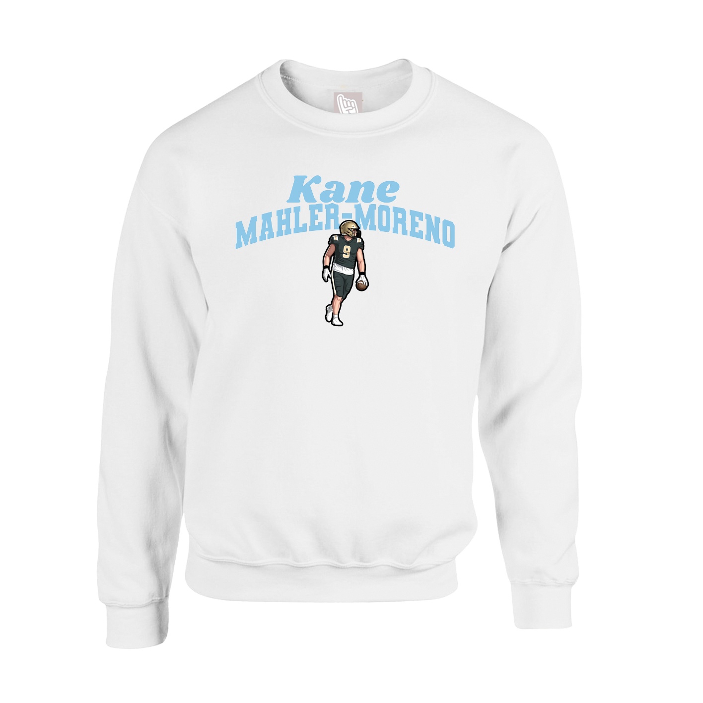 Fleece Crew — Signature Arch in White