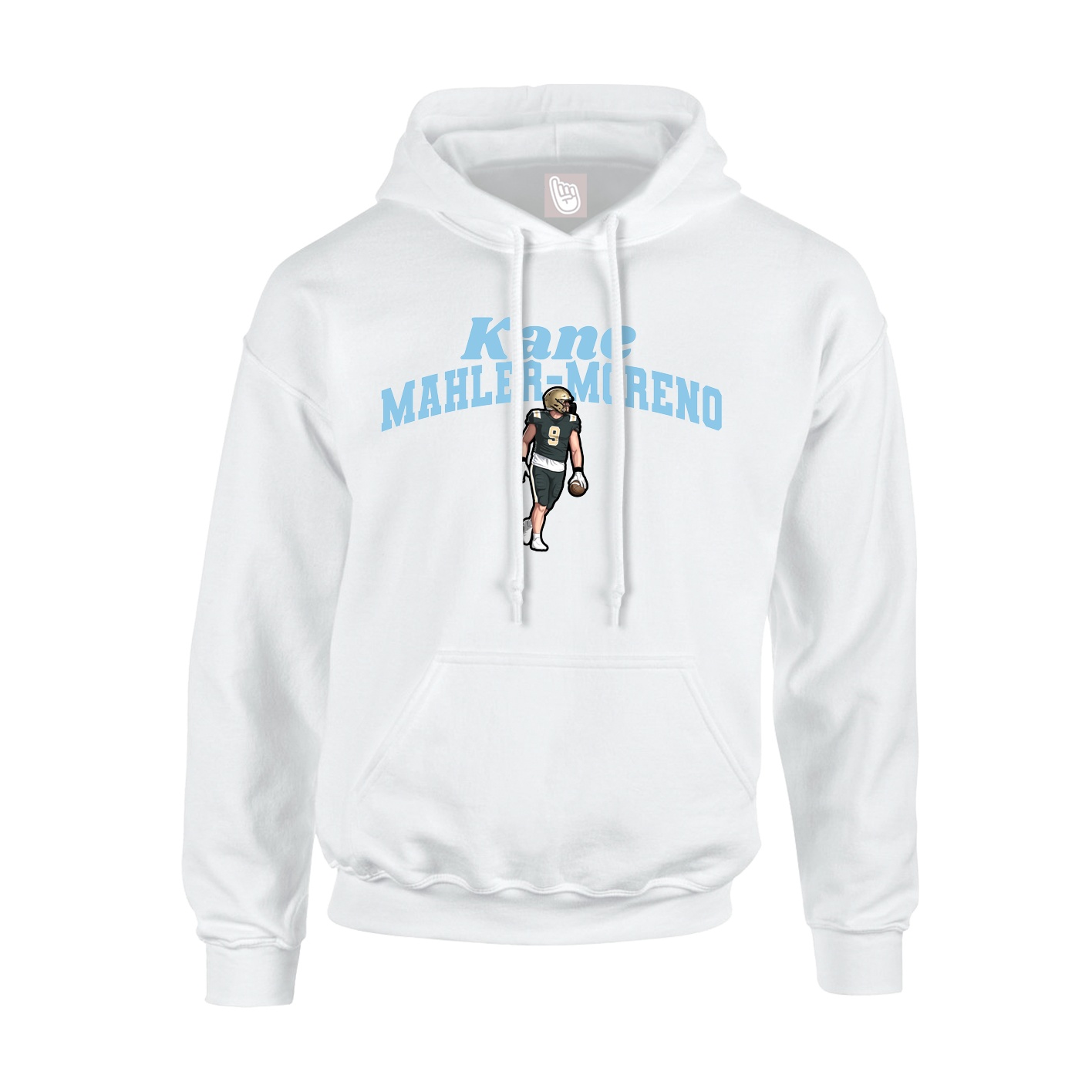 Youth Hoodie — Signature Arch in White